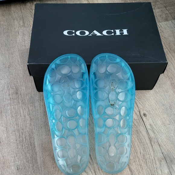 Coach Blue Slide Sandals - Picture 4 of 6